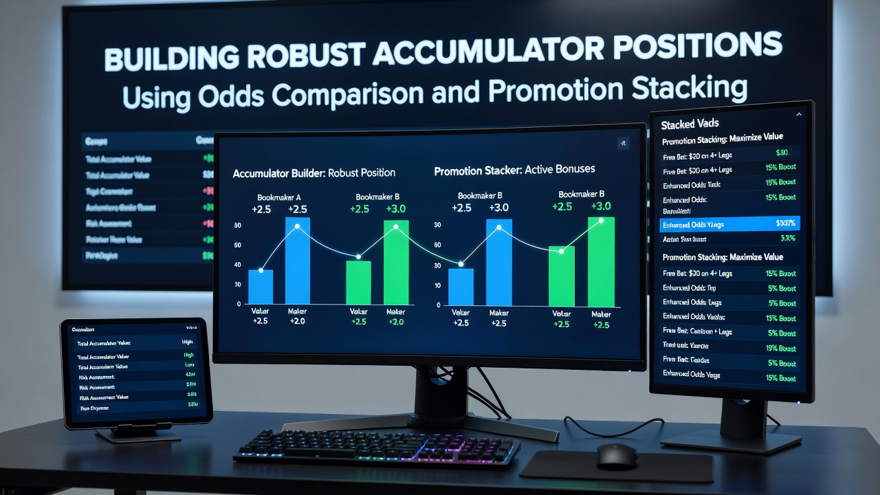 Promotional dashboard displaying stacked accumulator offers including boost percentages and insurance terms