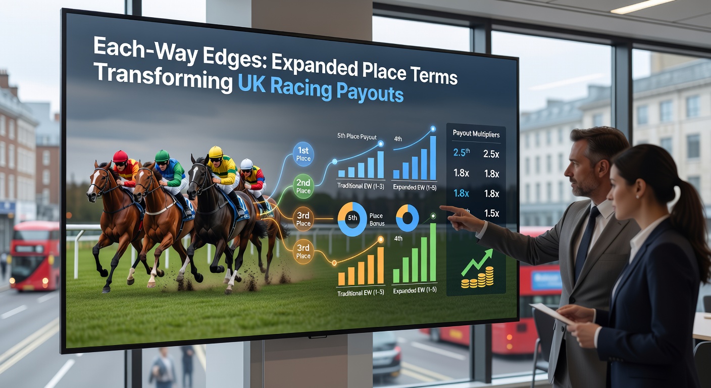 Comparison chart of bookmaker expanded place terms for a major UK racing festival