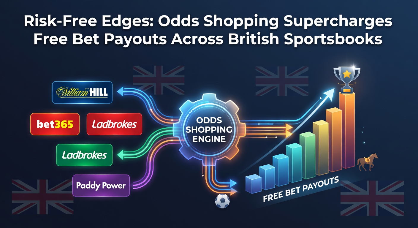 Graphic showing multiple sportsbook apps on a phone screen with odds comparisons for a football match, highlighting price differences