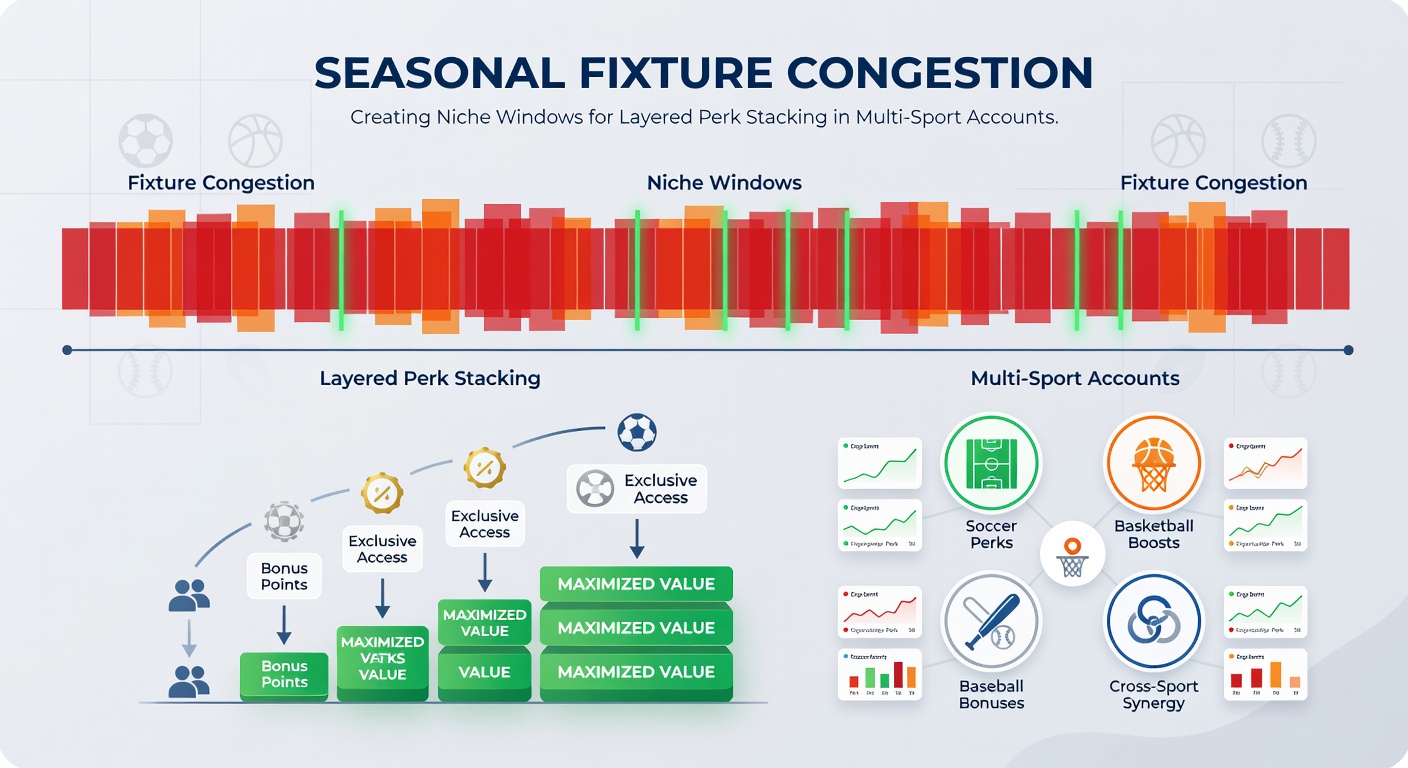 Multi-sport betting dashboard displaying stacked promotions during congested fixture periods