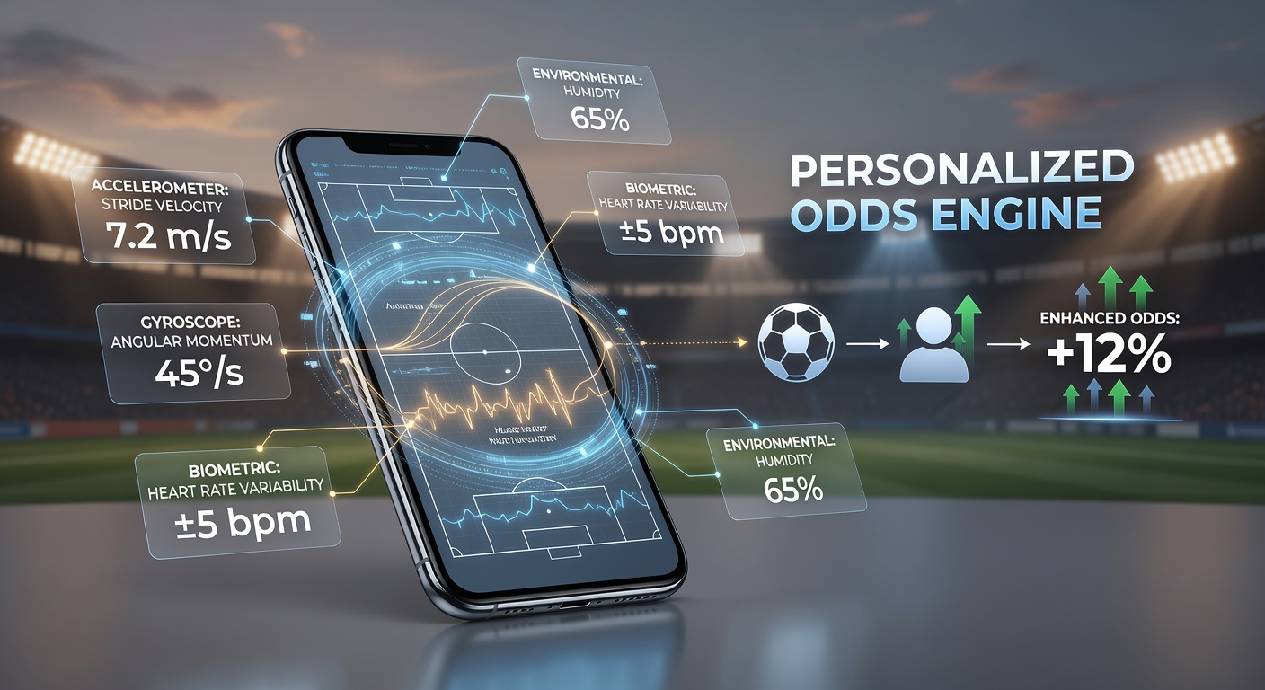 Smartphone sensors interacting with football match data for personalized betting