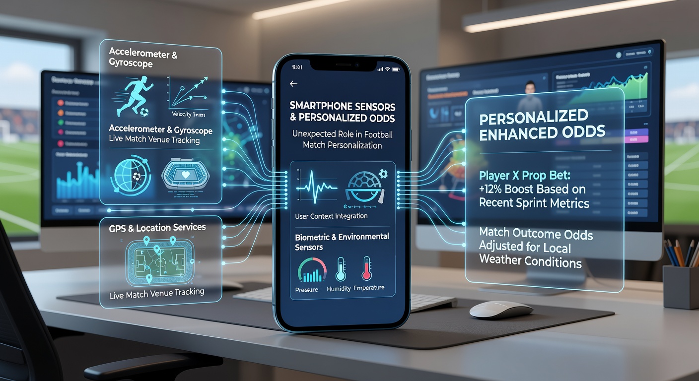 Data flow from smartphone sensors to football betting personalization engine
